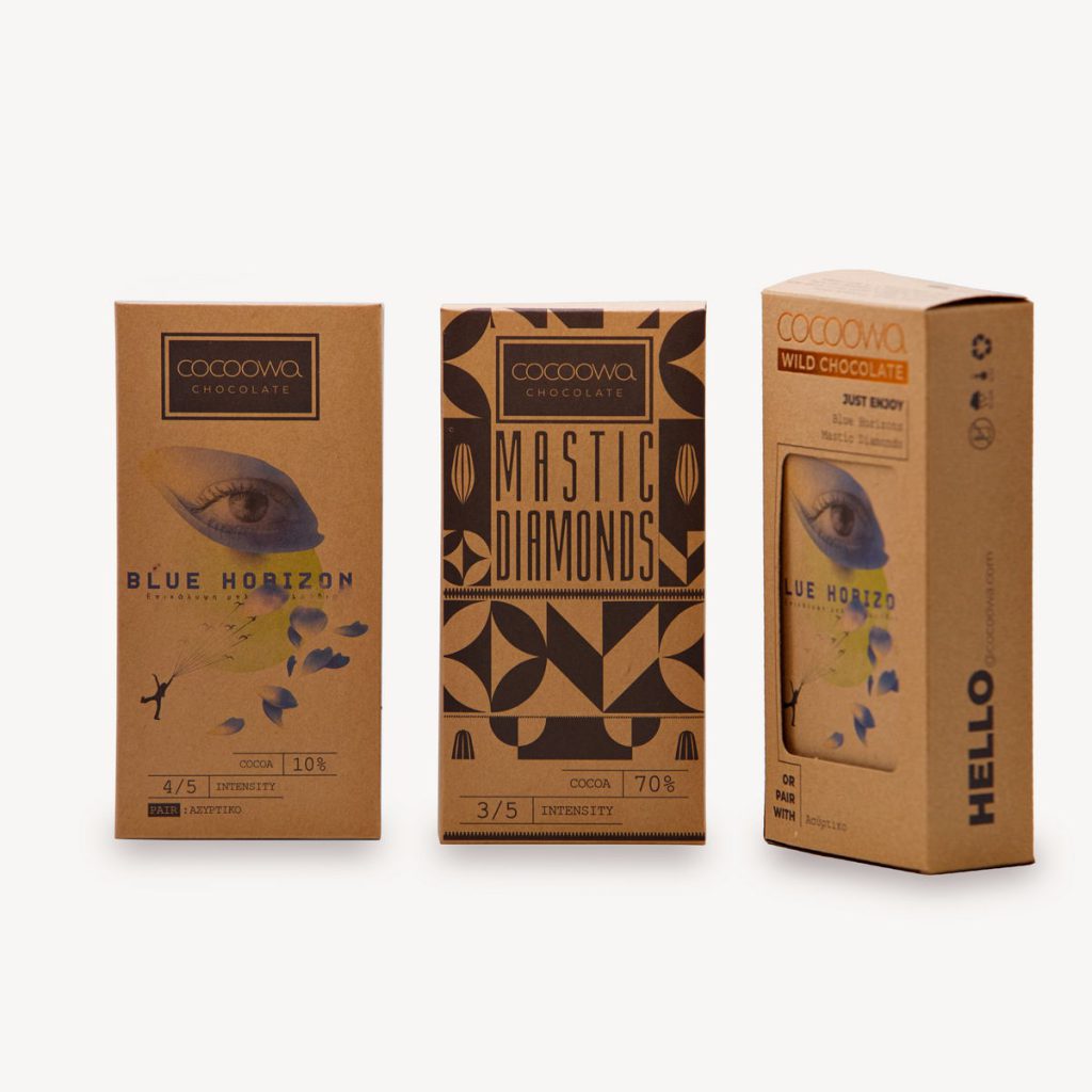 Cocoowa Blue Horizon Chocolate packaging
